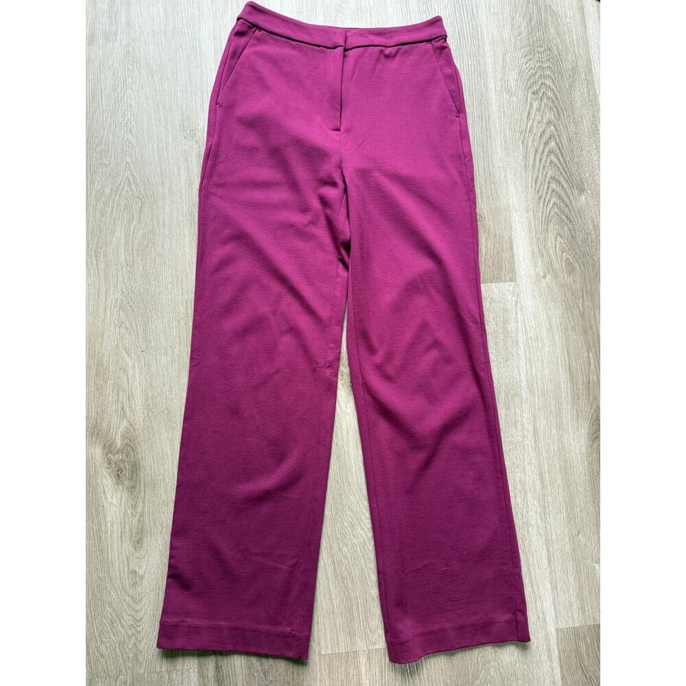 J. Crew NWT Ponte Pant, women's size 4, Deep Raspberry, Pockets